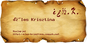 Éles Krisztina névjegykártya