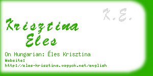 krisztina eles business card