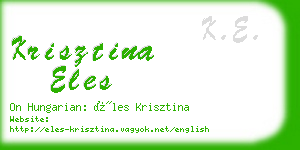 krisztina eles business card